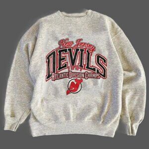 Vtg New Jersey Devils NHL 1997 Crewneck Sweatshirt Men Women